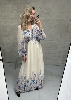 Silfi flower print kjole Blue Neo Noir 